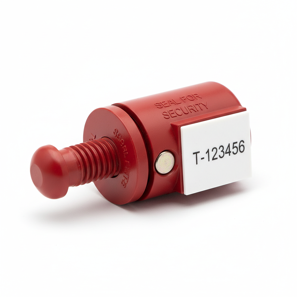 Heavy-duty tamper-evident trailer security seal with serial number